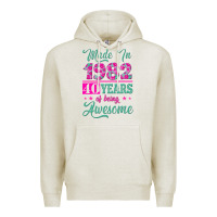 Oatmeal Heather made in 1982, 40 years of being awesome Premium Hoodie - Jasminsmagicworld
