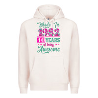 Pale Pink made in 1982, 40 years of being awesome Premium Hoodie - Jasminsmagicworld