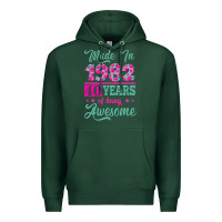 Sports Green made in 1982, 40 years of being awesome Premium Hoodie - Jasminsmagicworld