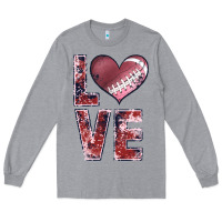 Heather Grey football love Long Sleeve Tee - JahusDesignShop