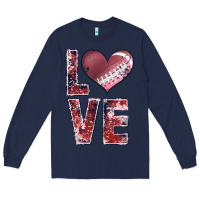 Navy football love Long Sleeve Tee - JahusDesignShop