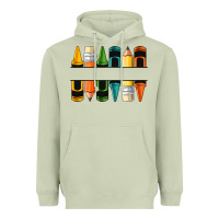 Matcha custom crayons with pencil Heavyweight Hoodie - NancyCooperArtShop