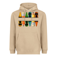 Mushroom custom crayons with pencil Heavyweight Hoodie - NancyCooperArtShop