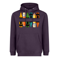 Plum custom crayons with pencil Heavyweight Hoodie - NancyCooperArtShop
