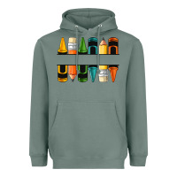 Sage custom crayons with pencil Heavyweight Hoodie - NancyCooperArtShop