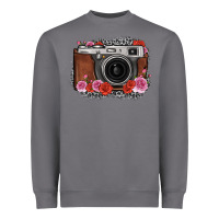 Storm rose grey leopard vintage camera Heavyweight Sweatshirt - FaDigitalArtStudio