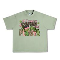 Oil Green all i need is coffee and plants Urban Heavy Tee - JahusDesignShop