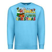 Ocean Blue Small town Christmas Premium Sweatshirt - NancyCooperArtShop