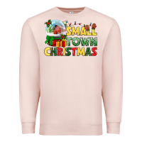 Pale Pink Small town Christmas Premium Sweatshirt - NancyCooperArtShop
