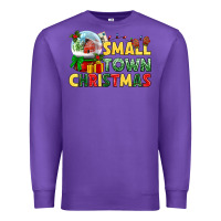 Purple Small town Christmas Premium Sweatshirt - NancyCooperArtShop