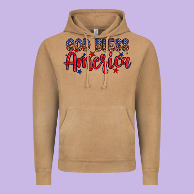 God Bless America Vintage Hoodie Designed By Neo Western