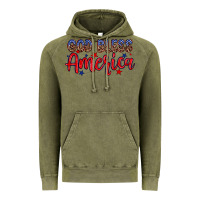 Vintage Olive God bless America Vintage Hoodie - Neo Western