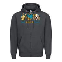 Smoke Peace Love Cocker Spaniel Zipper Hoodie - Jasminsmagicworld