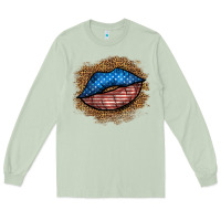 Matcha western 4 of july lips Long Sleeve Tee - BundleAndBundleShop