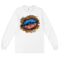 Western 4 Of July Lips Long Sleeve Tee | Teevron