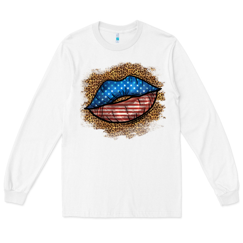 Western 4 Of July Lips Long Sleeve Tee by BundleAndBundleShop | Teevron