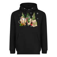 Black christmas coffee and book Heavyweight Hoodie - MaliasSmallBusiness