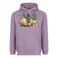 Lavender christmas coffee and book Heavyweight Hoodie - MaliasSmallBusiness