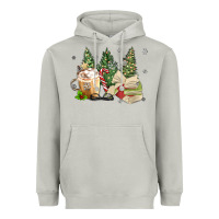 Moon Dust christmas coffee and book Heavyweight Hoodie - MaliasSmallBusiness