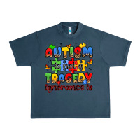 Midnight Navy autism is not a tragedy ignorance is Urban Heavy Tee - JahusDesignShop