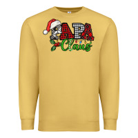 Antique Gold Papa Claus with christmas lights and mistletoe Premium Sweatshirt - NancyCooperArtShop