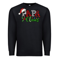 Black Papa Claus with christmas lights and mistletoe Premium Sweatshirt - NancyCooperArtShop