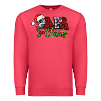 Cardinal Papa Claus with christmas lights and mistletoe Premium Sweatshirt - NancyCooperArtShop