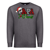 Charcoal Heather Papa Claus with christmas lights and mistletoe Premium Sweatshirt - NancyCooperArtShop