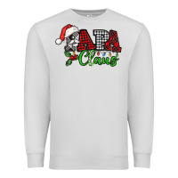 Dove Grey Papa Claus with christmas lights and mistletoe Premium Sweatshirt - NancyCooperArtShop