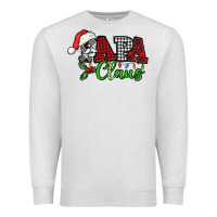 Oatmeal Heather Papa Claus with christmas lights and mistletoe Premium Sweatshirt - NancyCooperArtShop
