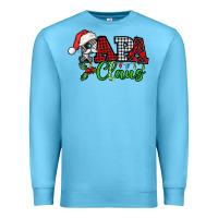 Ocean Blue Papa Claus with christmas lights and mistletoe Premium Sweatshirt - NancyCooperArtShop