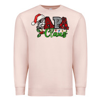 Pale Pink Papa Claus with christmas lights and mistletoe Premium Sweatshirt - NancyCooperArtShop