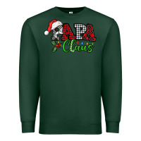Sports Green Papa Claus with christmas lights and mistletoe Premium Sweatshirt - NancyCooperArtShop