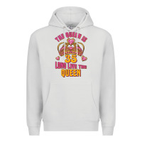 Dove Grey the queen is 35 long live the queen Premium Hoodie - Jasminsmagicworld