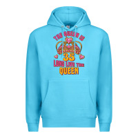 Ocean Blue the queen is 35 long live the queen Premium Hoodie - Jasminsmagicworld