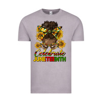 Vintage Zinc celebrate juneteenth black woman bun Vintage Tee - HRA Design Shop