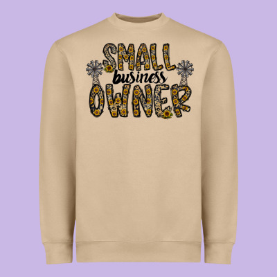 Small Business Owner Heavyweight Sweatshirt Designed By Cowhidedigitalart