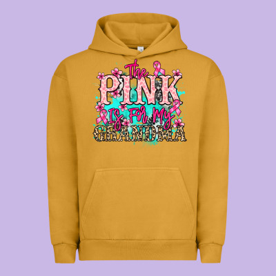 The Pink Is For My Grandma Cancer Awareness Urban Hoodie Designed By Howdyjamesfarm