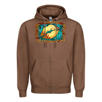 Chestnut Softball Lips Zipper Hoodie - Jasminsmagicworld