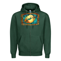 Sports Green Softball Lips Zipper Hoodie - Jasminsmagicworld
