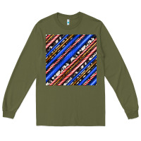 Army Green western america seamless pattern Long Sleeve Tee - BundleAndBundleShop