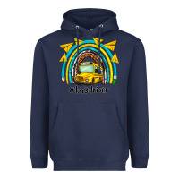 Navy bus driver rainbow Heavyweight Hoodie - NancyCooperArtShop