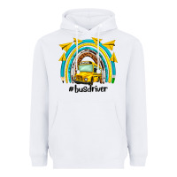 White bus driver rainbow Heavyweight Hoodie - NancyCooperArtShop