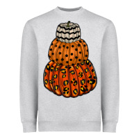 Heather Grey pumpkin halloween Heavyweight Sweatshirt - RacoonDesign