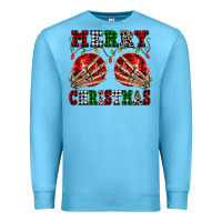 Ocean Blue Merry Christmas skeleton hands boobs Premium Sweatshirt - NancyCooperArtShop