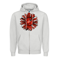 Dove Grey Ladybug Sunflower Zipper Hoodie - Jasminsmagicworld