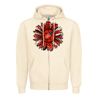 Sandshell Ladybug Sunflower Zipper Hoodie - Jasminsmagicworld