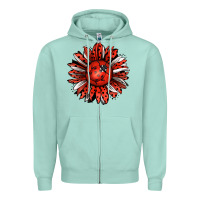 Seafoam Ladybug Sunflower Zipper Hoodie - Jasminsmagicworld