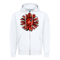 White Ladybug Sunflower Zipper Hoodie - Jasminsmagicworld