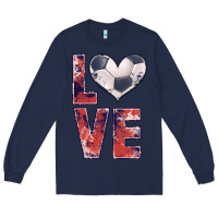 Navy soccer love Long Sleeve Tee - JahusDesignShop